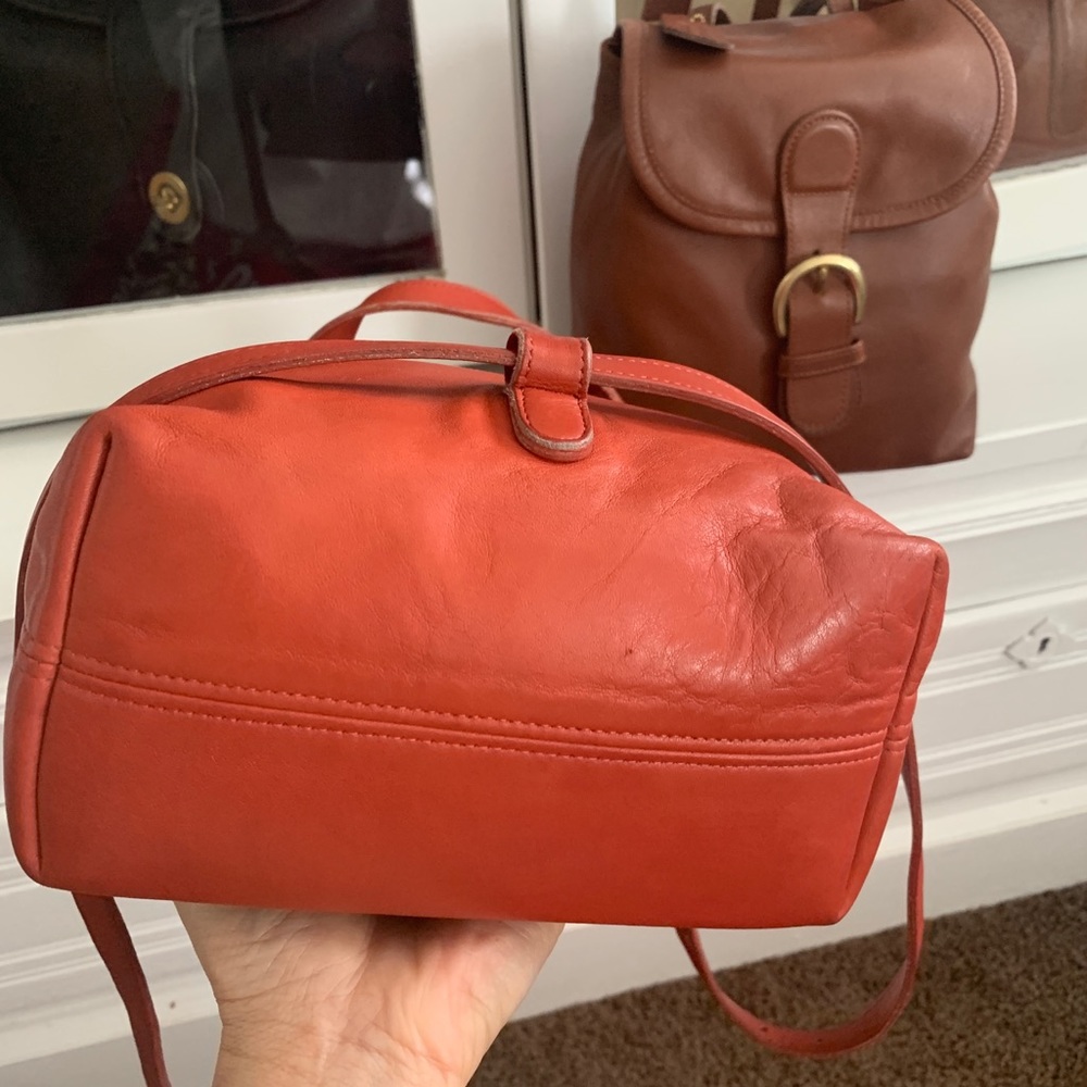 Vtg Coach 4152 red Leather Backpack - Picture 5 of 10